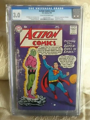 Buy Action Comics # 242 Cgc 3.0 [1st Appearance Of Brainiac] • 1,675£