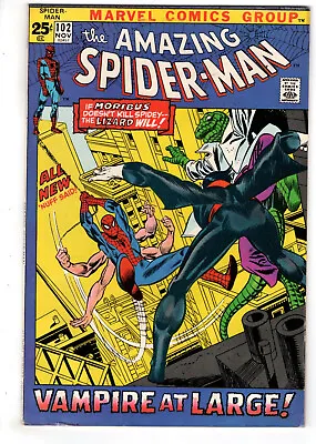 Buy Amazing Spider-man #102 (1971) - Grade 7.5 - 2nd Appearance Of Morbius! • 95.94£