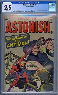 Buy Cgc 2.5 Tales To Astonish #35 1st True Appearance Ant-man In Costume & Origin • 433.59£