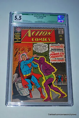 Buy Action Comics #340 DC Comics CGC 5.5 1st Appearance Parasite 1966 KEY! GREEN • 118.25£