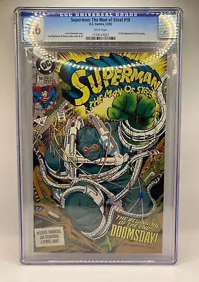 Buy Superman - Man Of Steel #18 CGC 9.6 - 1st Full Appearance Of Doomsday • 55.31£