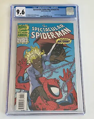 Buy Spectacular Spider-Man Annual #13 CGC 9.6 White Pages First Appearance Nocturne! • 51.38£