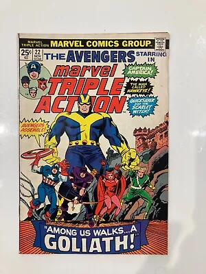 Buy Marvel Triple Action 22 - 1974 - Good Condition - Reprints Avengers28 • 3.50£