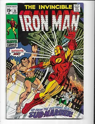 Buy Iron Man 25 - F/vf 7.0 - Sub-mariner - Jane Duncan (1970) • 48.15£