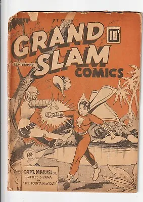 Buy Grand Slam Comics Captain Marvel JR V2 #10 Anglo American Sep 1943 1st Print • 179.89£