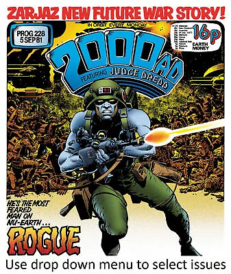 Buy 2000AD Rogue Trooper Rare 2000A.D. Comic Book Issue Progs  # VG+ To VFN+ . • 90£