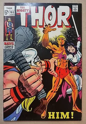 Buy Thor # 165 (1969) Vf, 1st Appearance Adam Warlock (him)! Free Shipping! • 379.45£