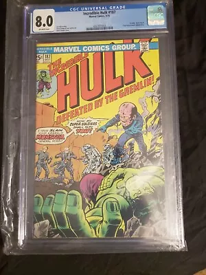 Buy Incredible Hulk 187 Cgc 8.0 • 47.97£