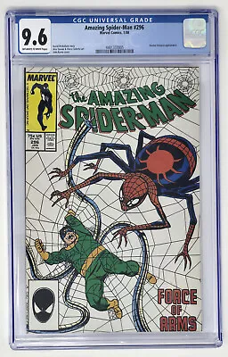 Buy Amazing Spider-Man #296 CGC 9.6 NM+ Marvel Comics 1986 Doctor Octopus Appearance • 47.66£