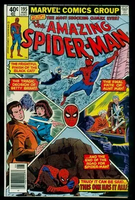 Buy Marvel Amazing SPIDER-MAN #195 2nd Black Cat Double Cover VFN/NM/NM+ 9.0-9.6 • 199.76£