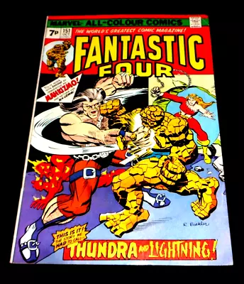 Buy FANTASTIC FOUR # 151 (1st App. MAHKIZMO, Origin Of THUNDRA, Oct 1974) VG+ • 11.99£