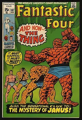 Buy Fantastic Four #107 NM- 9.2 1st Appearance Of Janus! Annihilus Cameo! Marvel • 90.92£