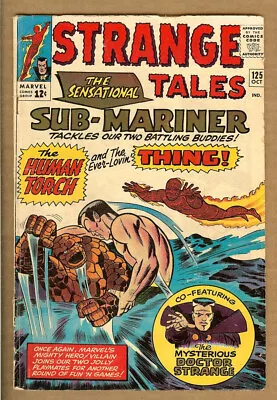 Buy Strange Tales #125 VG 4.0 (1964 Marvel) Doctor Strange Thing Human Torch Subby • 39.61£