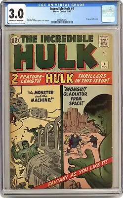 Buy Incredible Hulk #4 CGC 3.0 1962 3950717012 • 563.60£