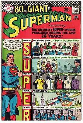 Buy 80 Pg GIANT SUPERMAN #193 (Jan 1967) DC Comics SUPER STORIES 6.0 FN • 31.58£