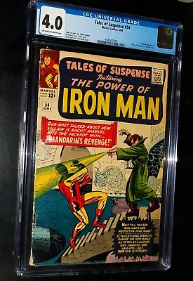Buy CGC TALES OF SUSPENSE IRON MAN #54 1964 Marvel Comics CGC 4.0 Very Good • 137.73£