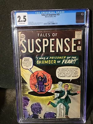 Buy 1962 Tales Of Suspense #33 - Chamber Of Fear - Kirby. Ditko.  Marvel - CGC 2.5 • 114.78£