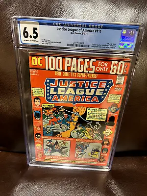 Buy Justice League Of America JLA 111 CGC 6.5 Grade 1974 100 PG Batman Superman WOW! • 98.02£