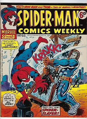 Buy SPIDER-MAN COMICS WEEKLY # 55 - 2 Mar 1974 - GD/VG 4.5  Iron Man Thor • 3.95£