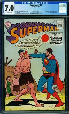 Buy SUPERMAN #171 CGC 7.0 DC 1964, 1st App Rokk & Sorban, Mr. Mxyzptlk App • 126.50£
