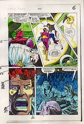 Buy 1984 Captain America 295 Page 6 Marvel Original Color Guide Art: Baron Zemo/80's • 23.04£