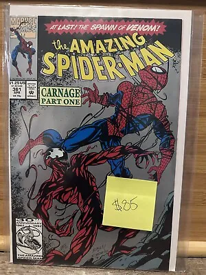 Buy Amazing Spider-Man #361 2nd Printing / 1st Full Appearance Of Carnage / NM • 68.27£