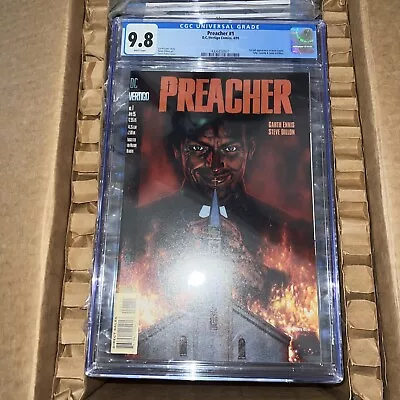 Buy Preacher #1 CGC 9.8  1st Appearance Of Jesse Custer! DC Vertigo Comics 1995 • 236.68£