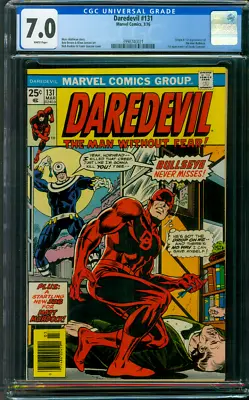 Buy Daredevil 131 CGC 7.0 Origin 1st Bullseye 3/1976 Wolfman Buckler • 273.09£