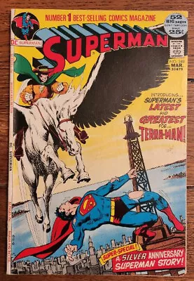 Buy Superman #249 KEY 1st Terra-Man Neal Adams Cover DC 1972 Curt Swan - VG/FN • 11.06£