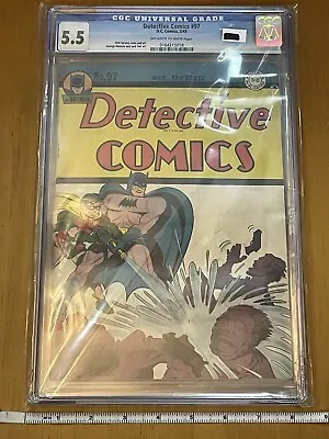 Buy CGC 5.5 Detective Comics #97 Dc Comics 3/45 Off White To White Pages Batman • 947.94£