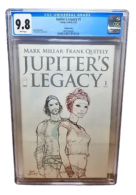 Buy Jupiter's Legacy #1 CGC 9.8 ~  1st APP 1:25 Sketch Cover Variant 2013 • 27.42£