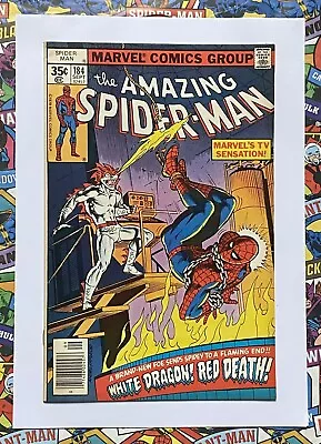 Buy AMAZING SPIDER-MAN #184 - SEPT 1978 - 1st WHITE DRAGON APPEARANCE! - VFN (8.0) • 19.99£