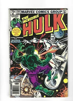 Buy Incredible Hulk #250 Vs Silver Surfer 1st Cameo Of Sabra, 5.5 FN-, 1980 Marvel • 15.77£