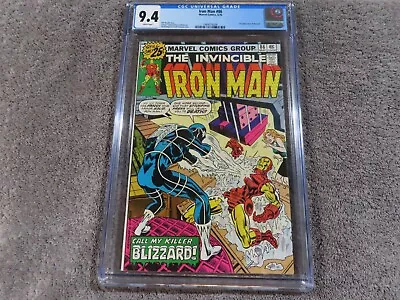 Buy 1976 MARVEL Comics IRON MAN #86 - Key 1st Appearance Of BLIZZARD - CGC 9.4 • 98.97£