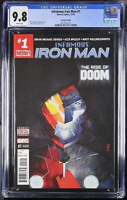 Buy Infamous Iron Man #1 Scarce 2nd Print Variant 2016 CGC 9.8 • 83.92£