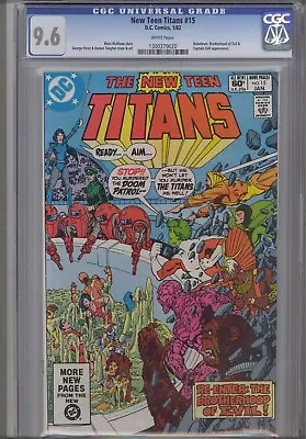 Buy The New Teen Titans #15 CGC 9.6 1981 DC Comics George Perez Cover & Art • 47.91£
