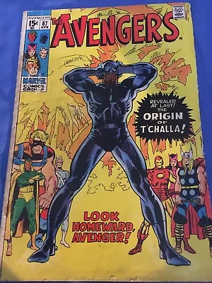 Buy The Avengers 87 - Cents Issue, Key Origin Of Black Panther / T’Challa • 35£