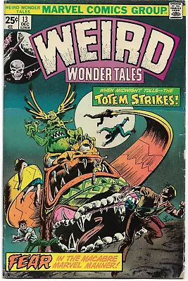 Buy Weird Wonder Tales#13 Vg/fn 1975 Marvel Bronze Age Comics • 18.52£