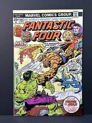 Buy Fantastic Four #166 (1976) KEY Classic Battle Of The Hulk Vs The Thing VF 8.0 • 19.78£