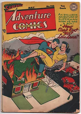 Buy ADVENTURE COMICS - SERIES 1 No.128  MAY 1948 - VG(-)  SUPERBOY  DC COMICS - RARE • 350£