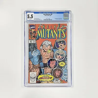 Buy New Mutants #87 Vol 1. CGC 5.5 Slabbed Comic. 1990 Cent Copy • 75£