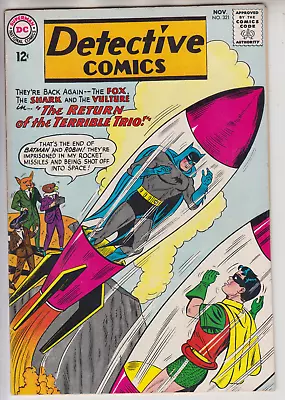 Buy Batman Detective Comics # 321  Vf+ 8.5  Return Of The Terrible Trio  Cents  1963 • 4.20£