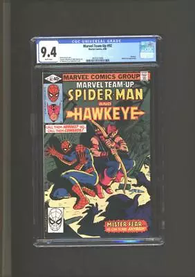 Buy Marvel Team-Up #92 CGC 9.4 Hawkeye. Mister Fear App 1980 • 47.40£