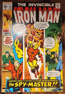 Buy IRON MAN #33 First Spymaster! 1971 All 1-332 Issues Listed! (8.0) Very Fine • 20.82£
