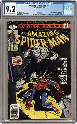 Buy Amazing Spider-Man 194D Direct Variant CGC 9.2 1979 4159609024 1st Black Cat • 387.40£