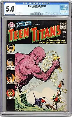 Buy Brave And The Bold #60 CGC 5.0 1965 4096619005 2nd App. Teen Titans • 267.84£