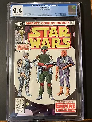 Buy Star Wars #42 1980 Vintage Marvel Comic CGC Grade 9.4 1st App Of Boba Fett • 291.03£