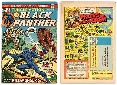 Buy Jungle Action #6 (VG+ 4.5) 1st App Erik Killmonger Black Panther 1973 Marvel • 75.95£