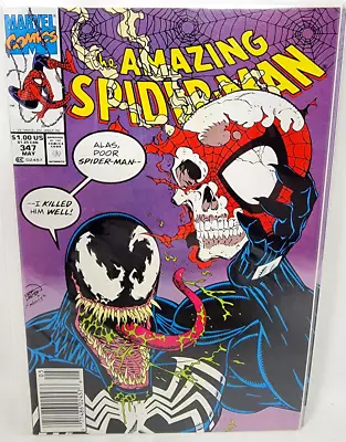 Buy Amazing Spider-man #347 Venom Appearance *1991* Newsstand 8.5 • 25.22£
