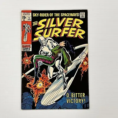 Buy The Silver Surfer #11 1969 VG/FN Cent Copy Pence Stamp Death Of Yarro Gort • 54£